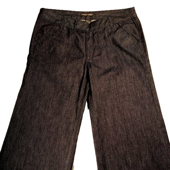BANANA REPUBLIC Pants/Trousers  sz 6  Wide Leg  Denim Cotton  style-538380 EUC - Picture 1 of 12